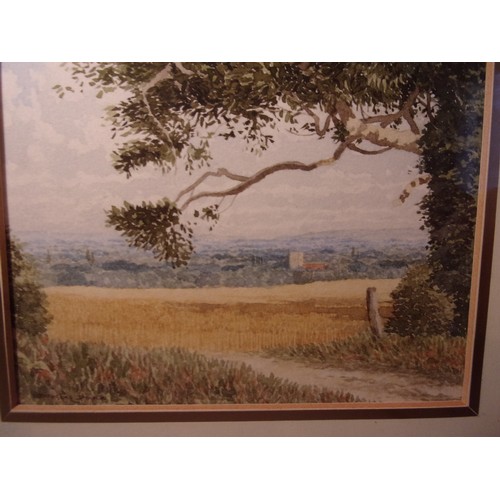 477 - Original Watercolour Painting By Known Artist Douglas Bower Titled This England. Signed Front and Re... 