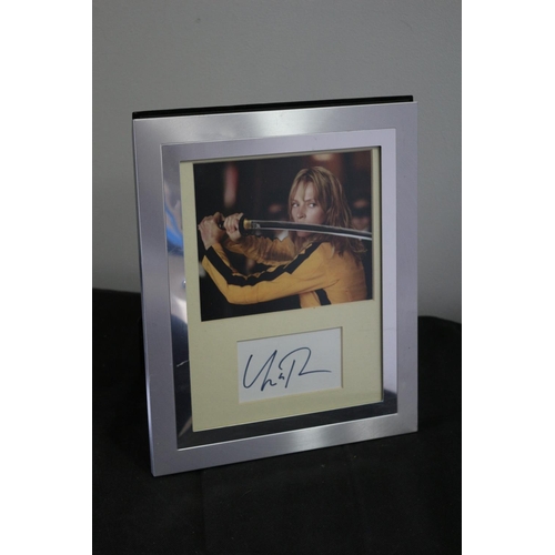 481 - Signed Framed & Glazed Photo Of Uma Thurman