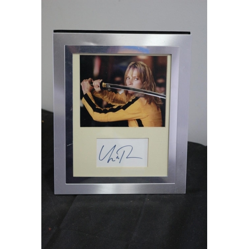 481 - Signed Framed & Glazed Photo Of Uma Thurman