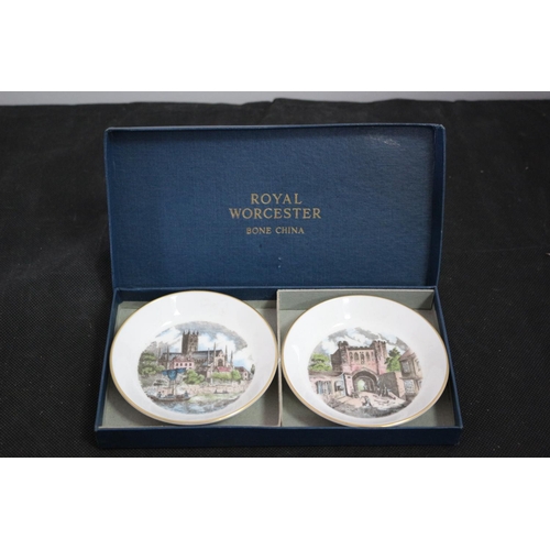 486 - Royal Worchester Bone China New In Box Pin Dishes