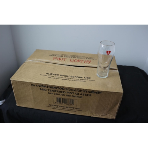 488 - Box Of New 24 IPT Worthington Glasses