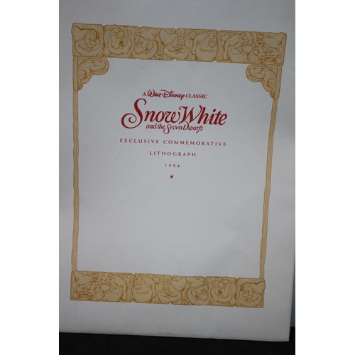 508 - A Walt Disney Classic Snow White And Seven Dwarfs Exclusive Commemorative Lithograph 1994