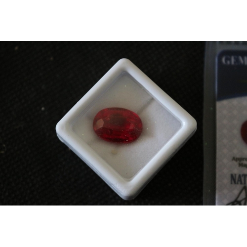 510 - Synthetic Ruby With GIL Certificate, Weight (ct) 9.97. Shape And Cut Oval Mixed