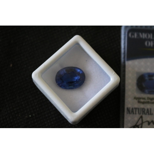 511 - Synthetic Sapphire With GIL Certificate, Weight (ct) 10.67. Shape And Cut Oval Mixed