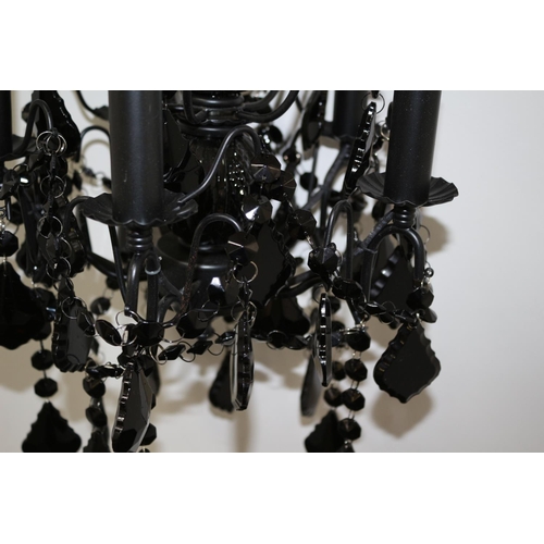 523 - A New  Black Chandelier in Box with Bulbs