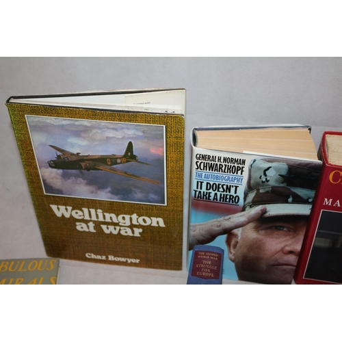 525 - A Good Assortment Of Books With A War Theme Including Wellington At War