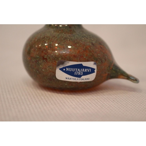 535 - A Highly Collectable Nuutajarvi Signed Glass Duck From Finland