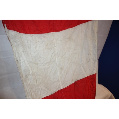 537 - Very Large Red And White Flag May Be Of Naval Origin