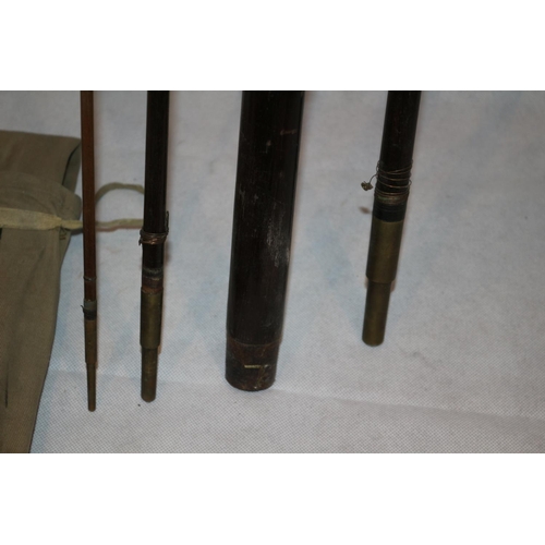 540 - F T Williams Craftsman Fishing Rod Complete With Brass Fittings And Bag. Needs Some TLC