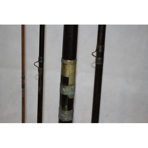 540 - F T Williams Craftsman Fishing Rod Complete With Brass Fittings And Bag. Needs Some TLC