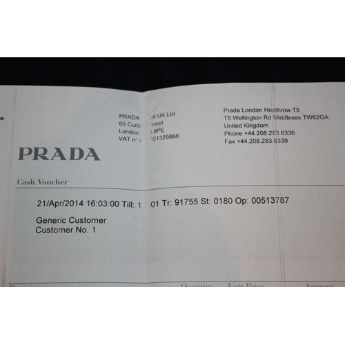 542 - Prada Handbag With Documentation And Dust Bag. Some Small Scuffing