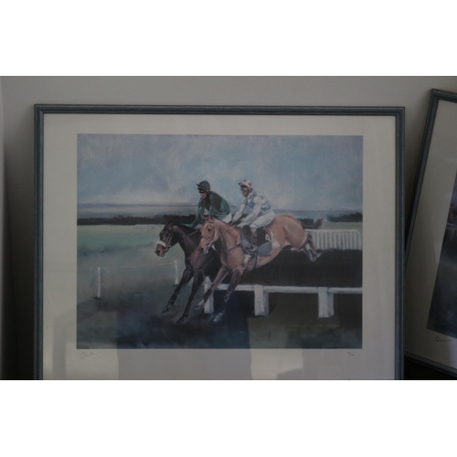 548 - 2 Limited edition Signed Horse Racing Prints 35/250 35/41