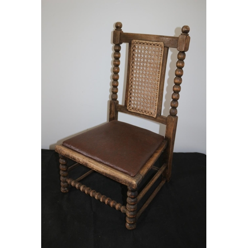 549 - Childs Wooden Cut down Dobbin Chair with Bergere back