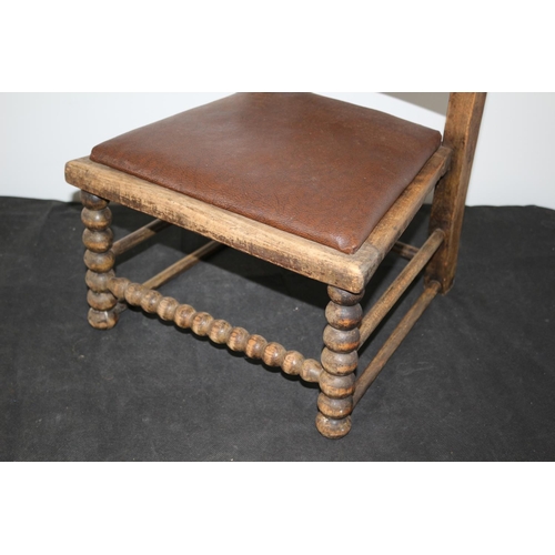 549 - Childs Wooden Cut down Dobbin Chair with Bergere back