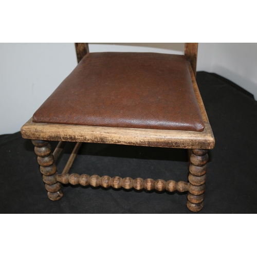 549 - Childs Wooden Cut down Dobbin Chair with Bergere back