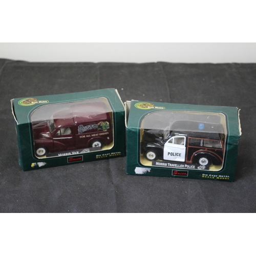 554 - 2 Saico Diecast model Vehicles, Morris Van and Police Vehicle