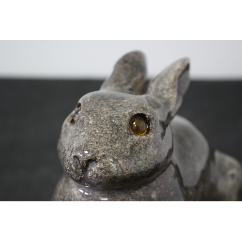 372 - Winstanley Rabbit with Glass Eyes - Size 3 - Marked on Base