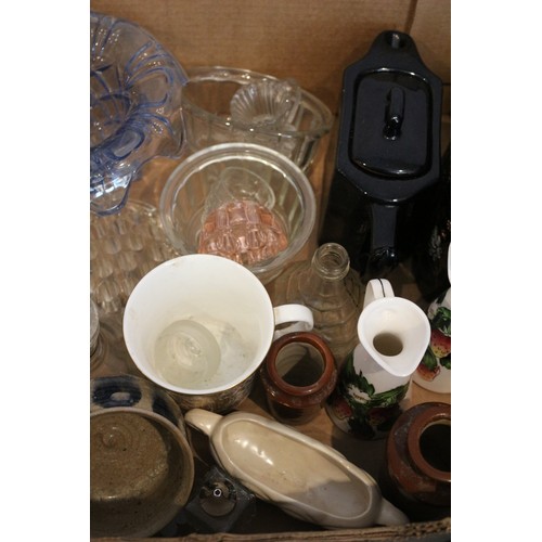 4 - A Box Of China And Glassware Inc Tea Pot