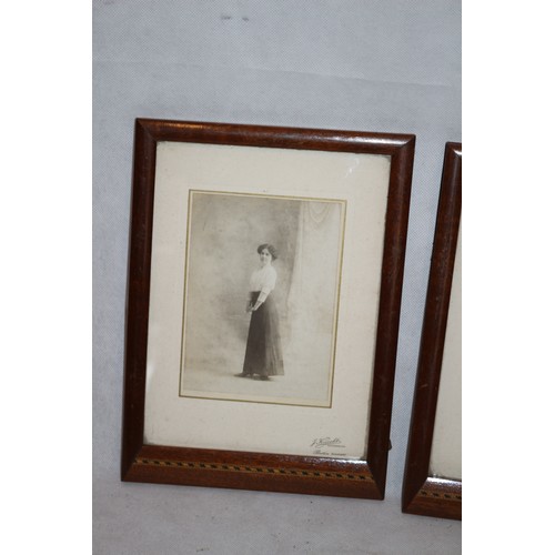 5 - Framed And Glazed Photo's Of Victorian Lady And Gentleman