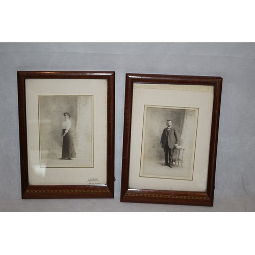 5 - Framed And Glazed Photo's Of Victorian Lady And Gentleman