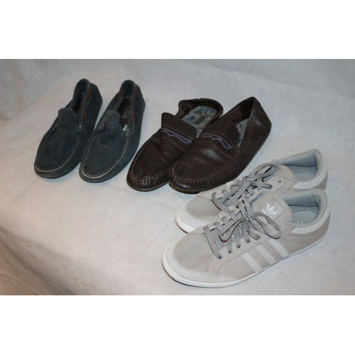 7 - 3 Pairs Of Men's Footwear Size 11 Including Trainers By Adidas And Shoes By Ted Baker and Aldo