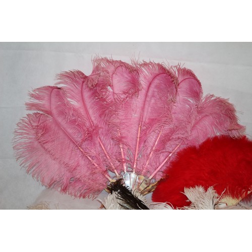 15 - For All You Burlesque Fans A Good Selection Of Ostrich Feathers And 3 New Fans