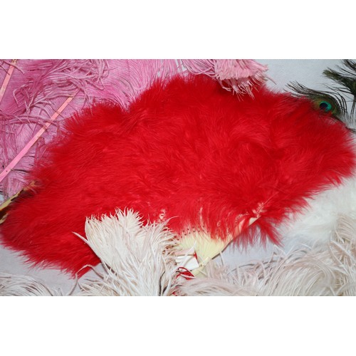 15 - For All You Burlesque Fans A Good Selection Of Ostrich Feathers And 3 New Fans