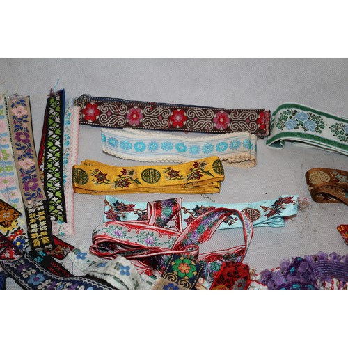 24 - A Lovely Collection Of New High Quality Embroidered Ribbons