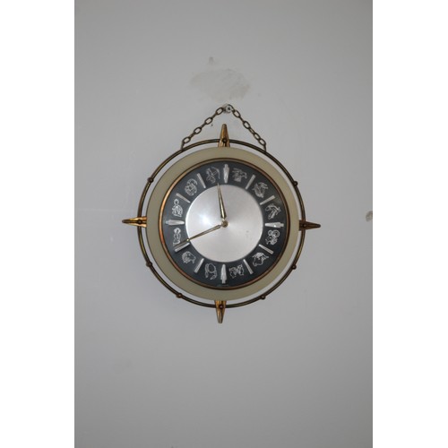 34 - A Mid Century Zodiac Clock By Metamec