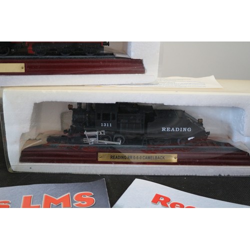 38 - 3 Model Locomotives on Plaques with information Leaflet By Atlas Editions, Locomotives are the Royal... 