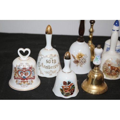 39 - This Lot might Ring a Bell with you as it Contains a large Quantity of China, Brass Bells