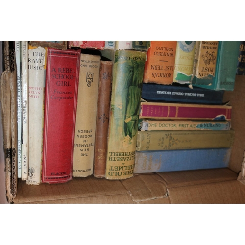 65 - A Box Containing a Good Assortment of Vintage Books