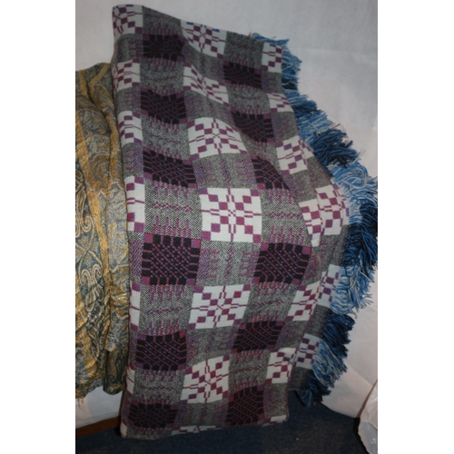 68 - A Box of Various Blankets and Throws