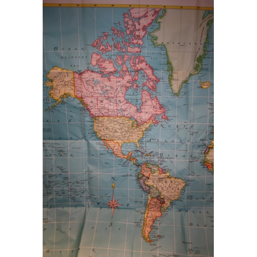 72 - A Extremely Large or Should we say Massive Vintage World Map by Hammond Maps Approx size 190cm x 130... 