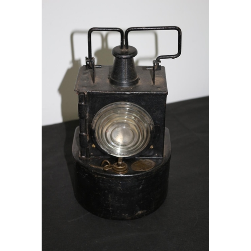 171 - LMS Railway Petroleum Metal Lamp Complete with Glass Flute