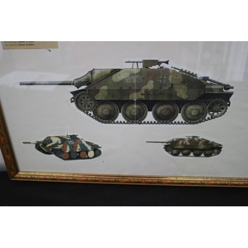 186 - Interesting Framed And Grazed Collage With A Tank Theme