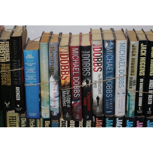 211 - A Large selection of Hardback books from Authors Jack Higgins, Dick Francis, Fredrick Forsyth and Mi... 