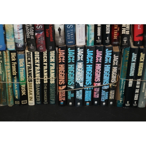 211 - A Large selection of Hardback books from Authors Jack Higgins, Dick Francis, Fredrick Forsyth and Mi... 