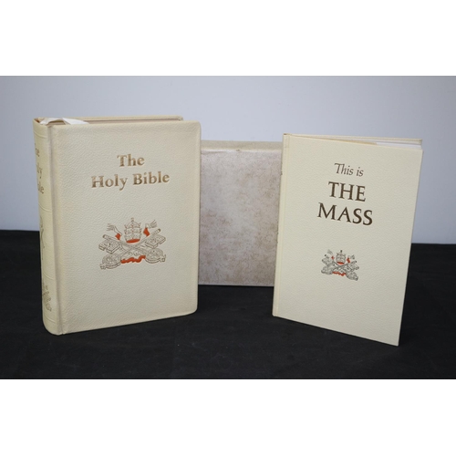 231 - Boxed Holy Bible Plus The Mass by Caxton Publishing Bible size approx 27cm x 20cm