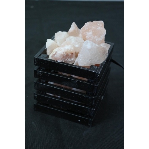 235 - 2 New Calming Salt Lamps in Boxes working with Continental plugs