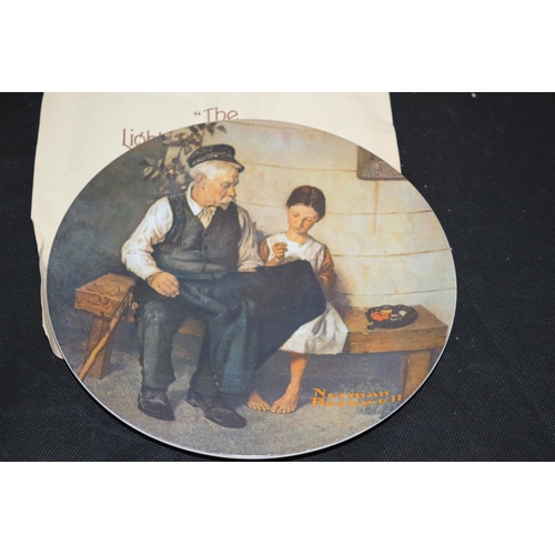 240 - 4 Collectable with Certificates wall Plates. Boxed . 3 from Knowles and 1 from Wedgwood