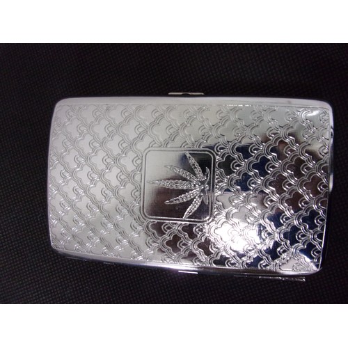 245 - An Assortment Of Metal Cigarette Cases With Various Patterns on Front Side