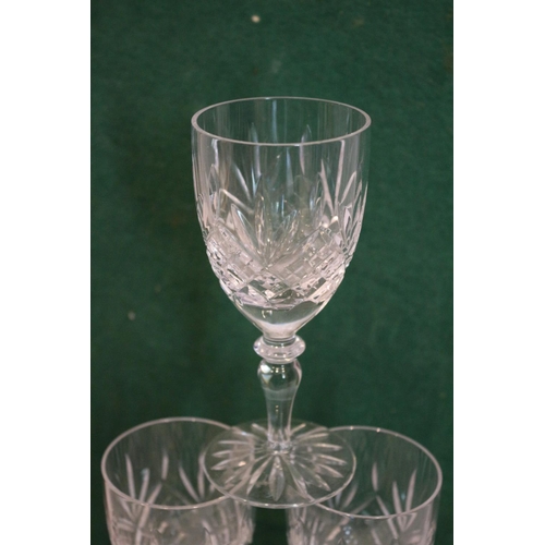 271 - Six Crystal Sherry Glasses