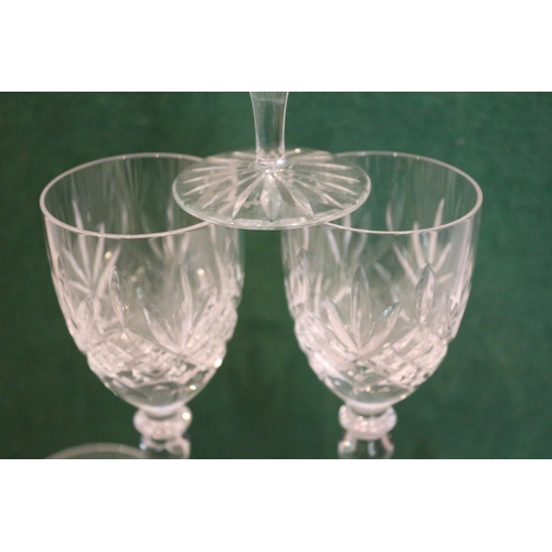 271 - Six Crystal Sherry Glasses