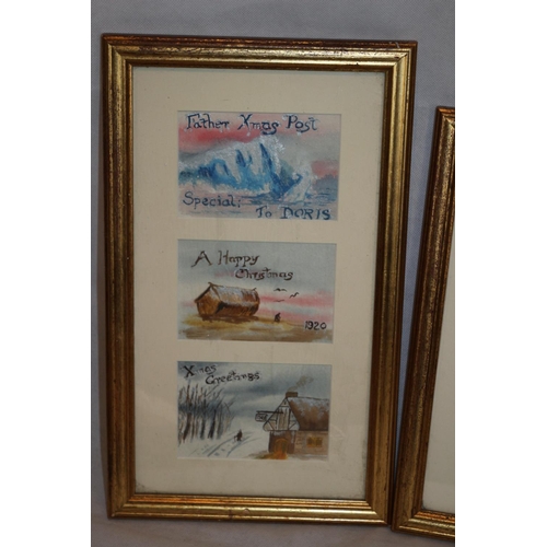 274 - 3 framed and glazed Watercolours with Age