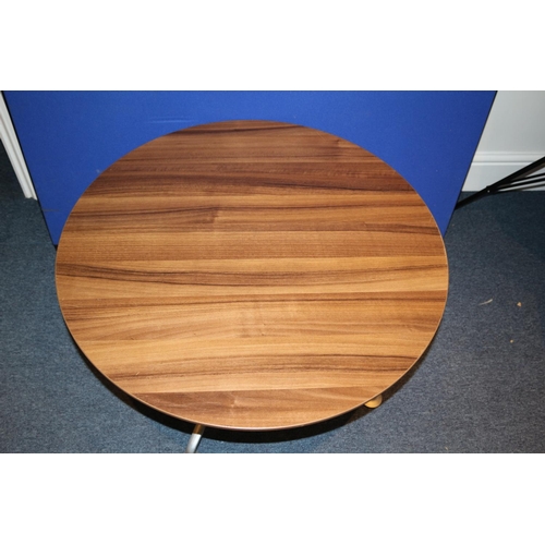 276 - Manufactured by Orangebox A Round Coffee Table with Metal Framed Legs