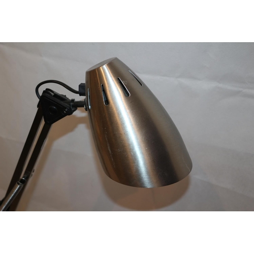 293 - Brushed Steel Anglepoise Lamp, believed to be working