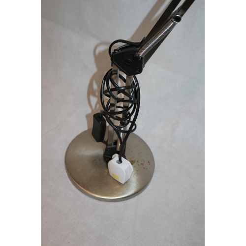 293 - Brushed Steel Anglepoise Lamp, believed to be working