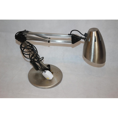 293 - Brushed Steel Anglepoise Lamp, believed to be working