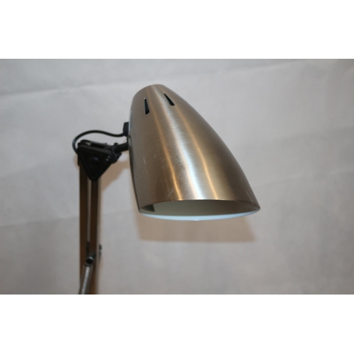 293 - Brushed Steel Anglepoise Lamp, believed to be working